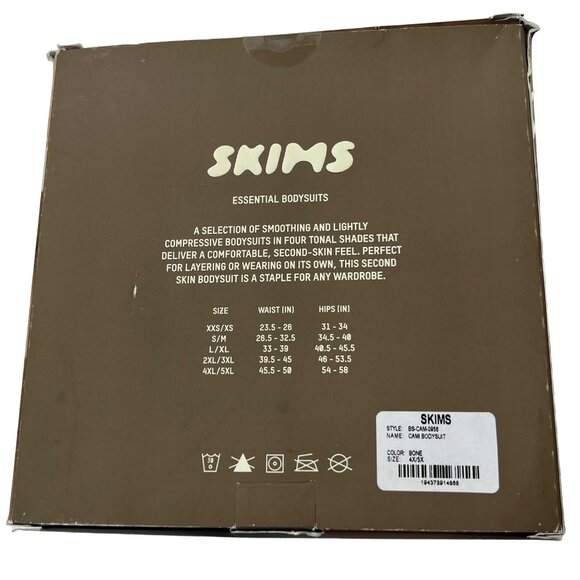 SKIMS Essential‎ Cami Bodysuit Bone Womens 4X/5X - Picture 10 of 12